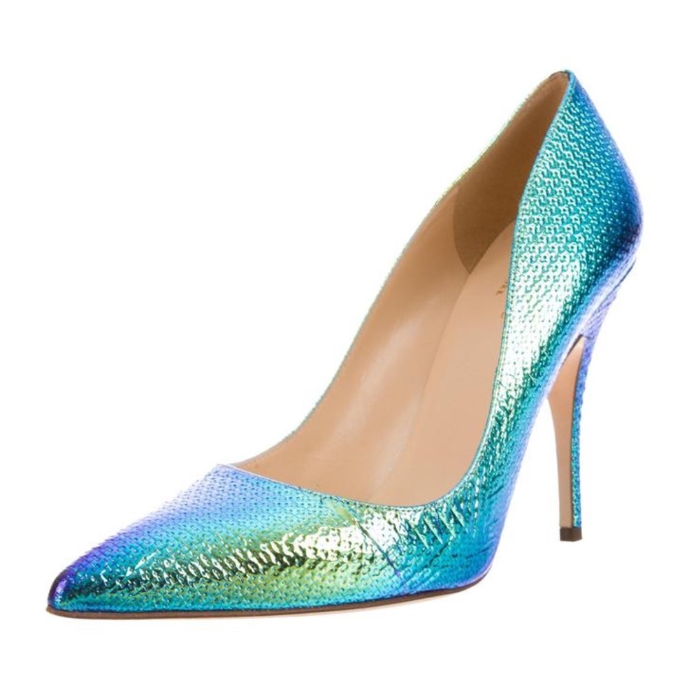 Kate Spade Blue/Green Licorice Pointed-toe Mermaid Pumps - NWT